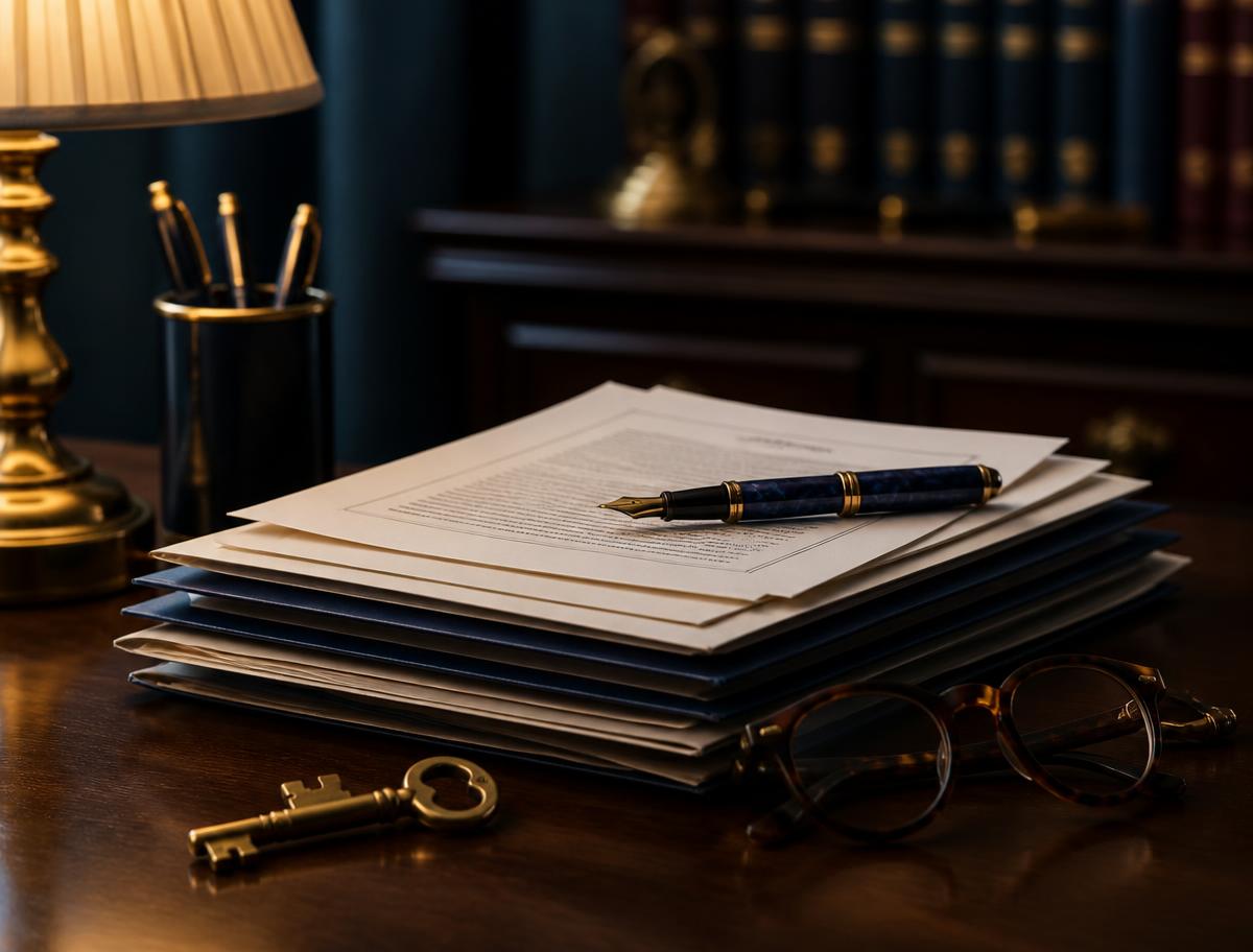 Claim documents prepared on a desk